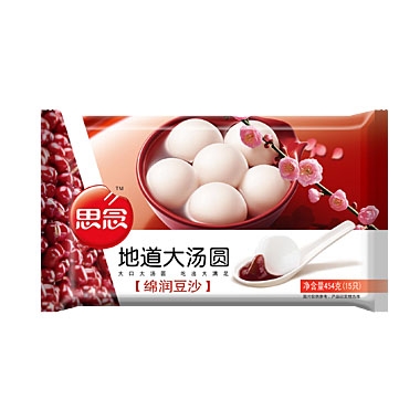 大连思念大果仁汤圆 锦润豆沙454g团购