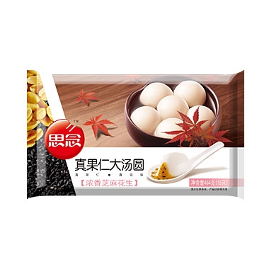 大连思念大果仁汤圆 芝麻花生454g团购
